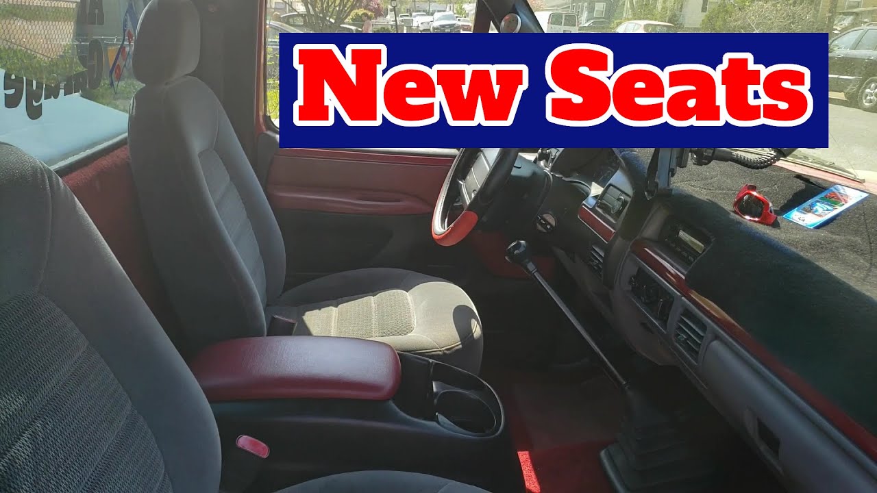 New ish 04 Expedition seats for the old 95 F150 Flareside OBS truck -  YouTube