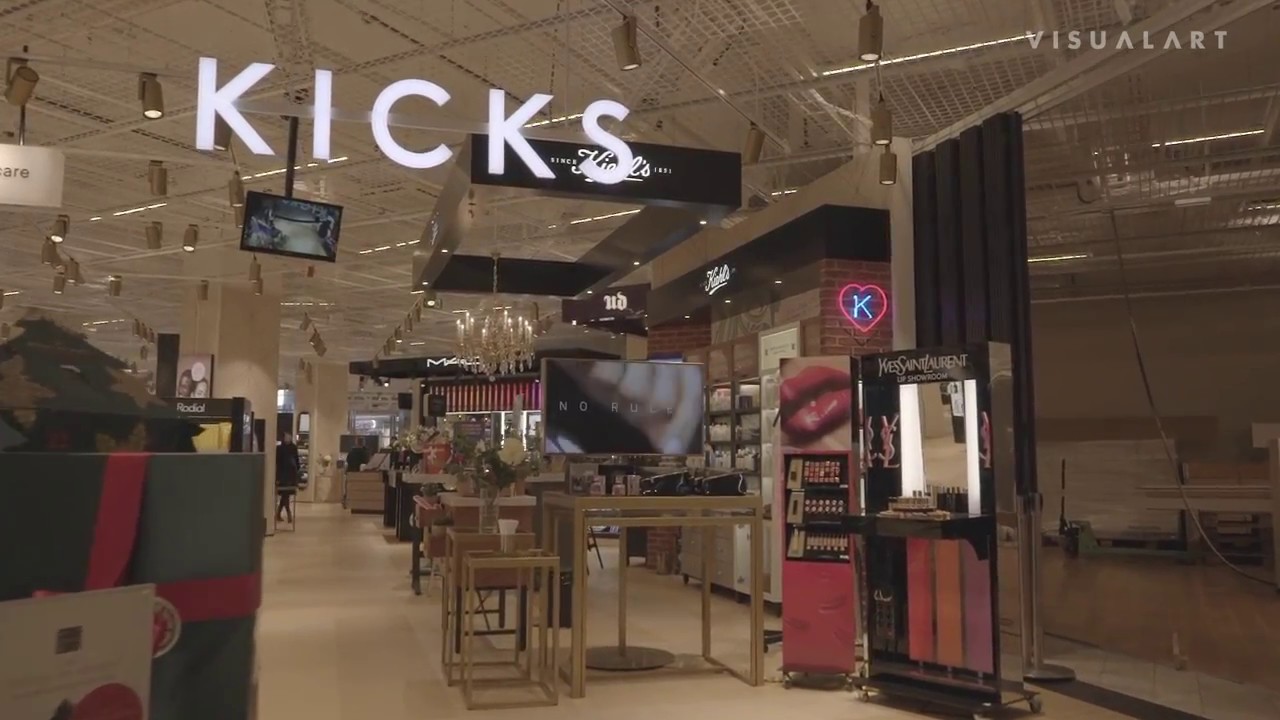 beautycon Digitala skärmar i KICKS Flagship Hansa, Malmö