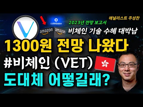 비체인 VET 대형호재 코인베이스 아마존 파트너쉽 목표가 1200원 진짜 실화냐 3원에서부터 시작한 비체인코인전망 