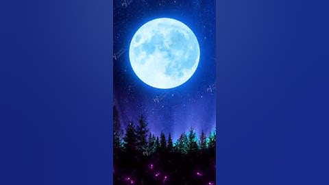 Moon Over Parallax Forest Vertical Background