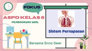 KELAS 6 | ASPD (UJIAN AKHIR SEKOLAH) IPA | PEMBAHASAN SOAL SISTEM PERNAPASAN