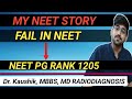 My neet story  fail in neet to neet rank 1205 neetmotivation neet2022 neet neetpg inicetresult