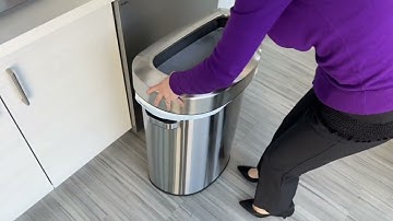 iTouchless 18 Gallon Open Top Rectangular Kitchen Trash Can