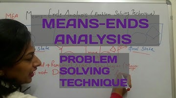 08 Means ends analysis | problem solving technique of artificial intelligence