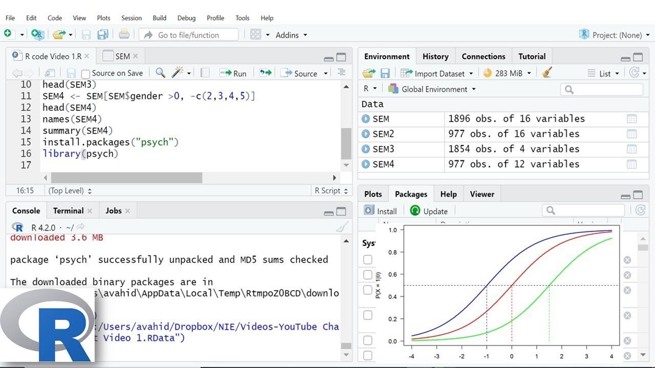 Getting Started with RStudio and R | Part 2 - YouTube