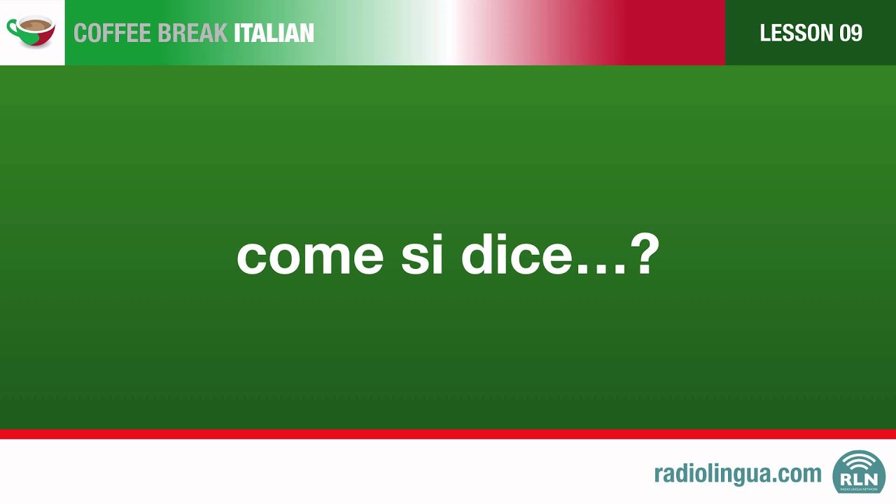 How to say "how do you say...?" in Italian YouTube