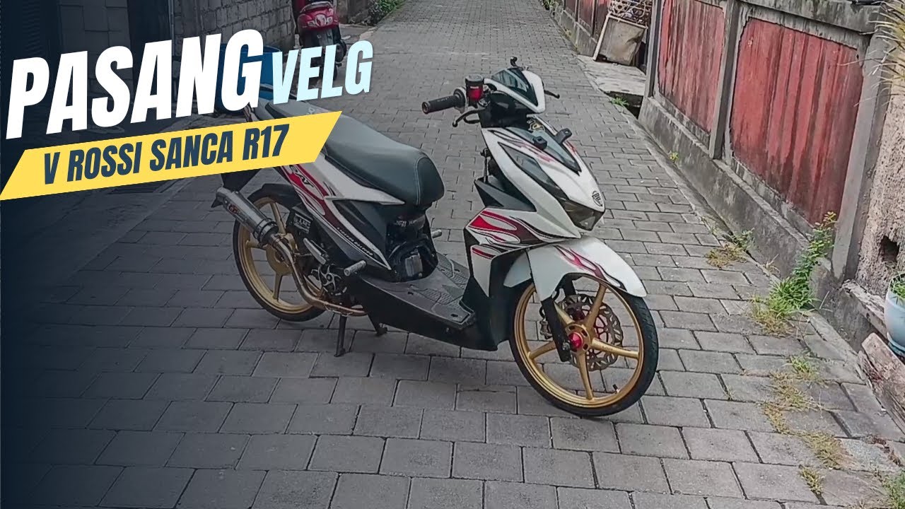 PASANG VELG V ROSSI SANCA R17 DI BEAT DELUXE - YouTube