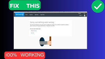 How to Fix SAP Concur is not working | Error 500
