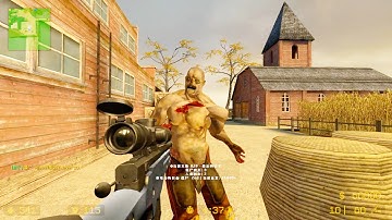 Counter Strike Source - Zombie Mod Online Gameplay on de_guntown Map