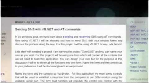 Sending SMS with VB.NET and AT commands