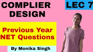COMPILER DESIGN Lecture-7 (Previous years NET,GATE questions from Lexical Analyzer)