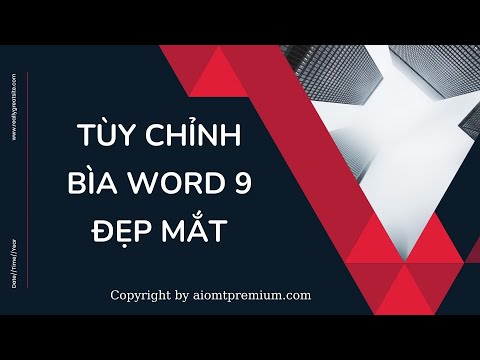 Tùy chỉnh bìa Word số 9 theo phong cách Latex đẹp mắt|AIOMT Premium#AIOMTPremium