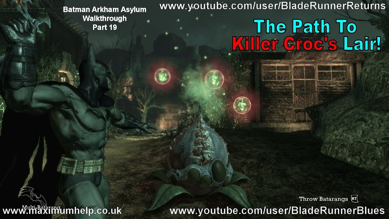 The Path To Killer Croc's Lair! Batman Asylum Walkthrough Hard Difficulty PC Max Settings -