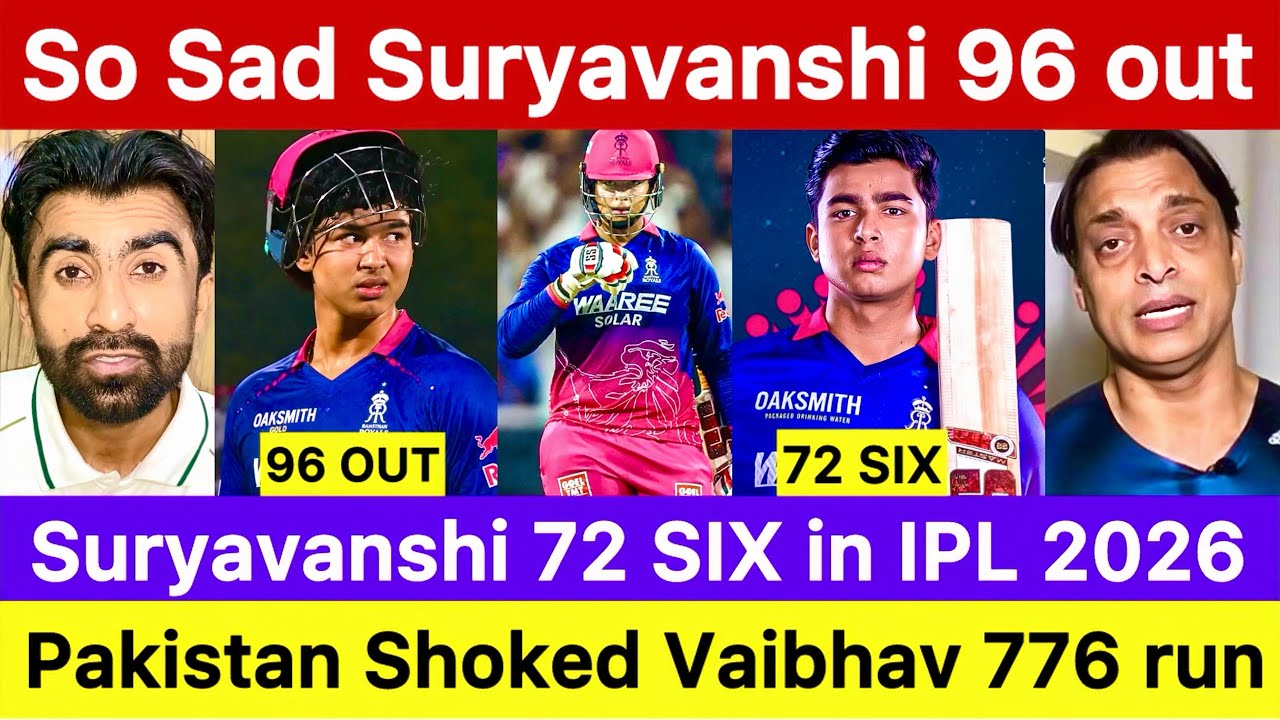 Pakistan Rr R vaibhav suryavanshi 72 six pakistan reaction | rr vs gt review | pak ...