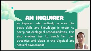ED3110 CHAPTER 6: ECOLOGICAL LITERACY