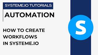 How to create workflows in systeme.io | systeme.io tutorials