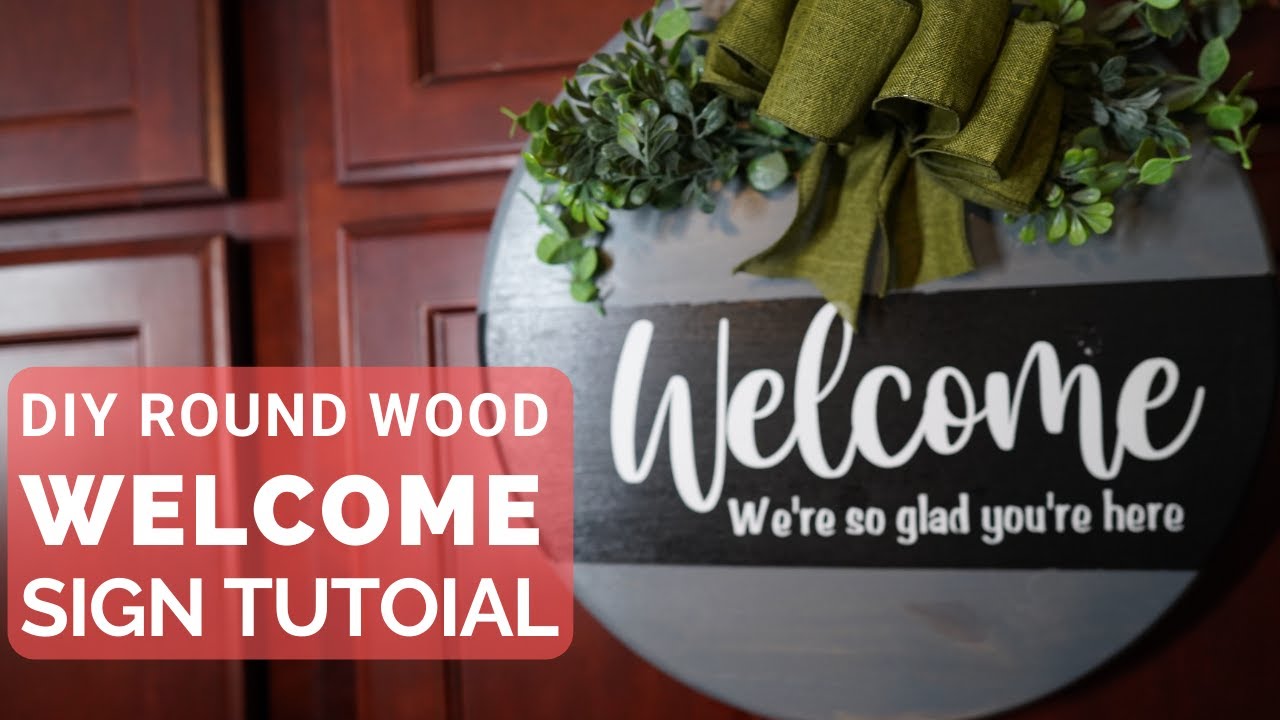 DIY Round Wood Sign, How to Create A Wooden Sign