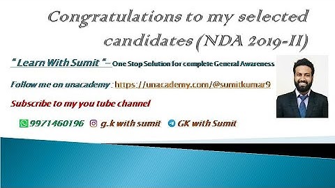 Congratulations to my selected students (NDA-2019 II)