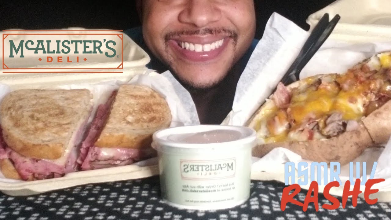 ASMR EATING McALISTER'S DELI THE NEW YORKER, BLACK ANGUS ROAST BEEF