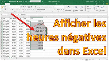 Les heures négatives dans Excel