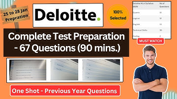 Deloitte Questions prepration for 25 to 28 Jan 2025 | Deloitte Previous Mock Test Paper Solving