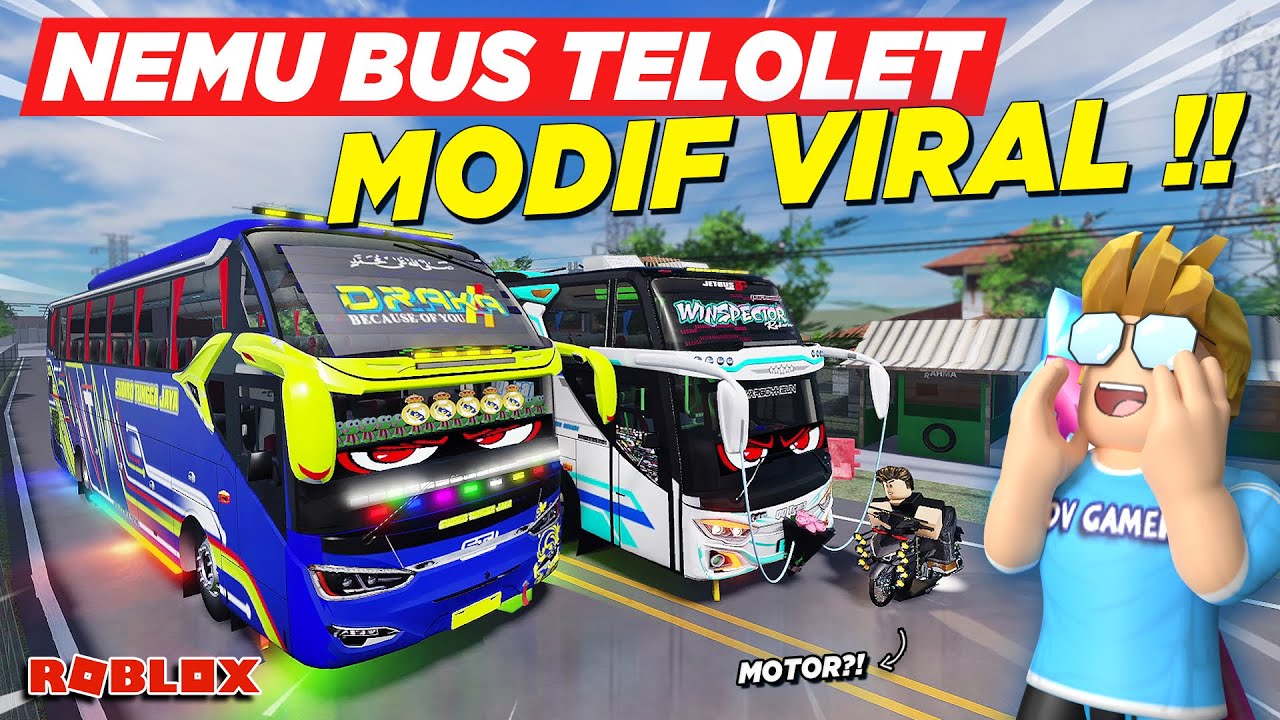 NEMU BANYAK BUS TELOLET BASURI FULL MODIF VIRAL DAN MOTOR DRAG !! ROLEPLAY BUS INDONESIA - Roblox