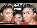 PROTECTIVE HAIRSTYLES FOR NATURAL HAIR | NO WEAVE HALO FLAT TWIST