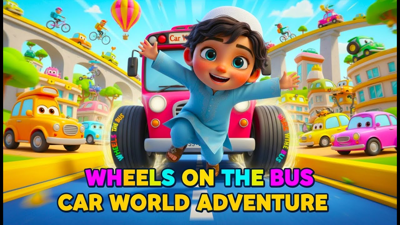 Islamic Wheels on the Bus for Kids (CAR WORLD ADVENTURE) | Allahu Akbar |islamiccartoon
