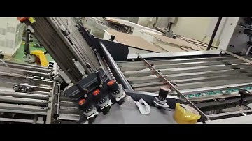 #HXCP CP Gantry Pallet Folding Machine is folding the 28gsm bible paper in Korea