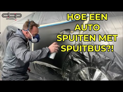 Hoe een auto spuiten met spuitbus ?!