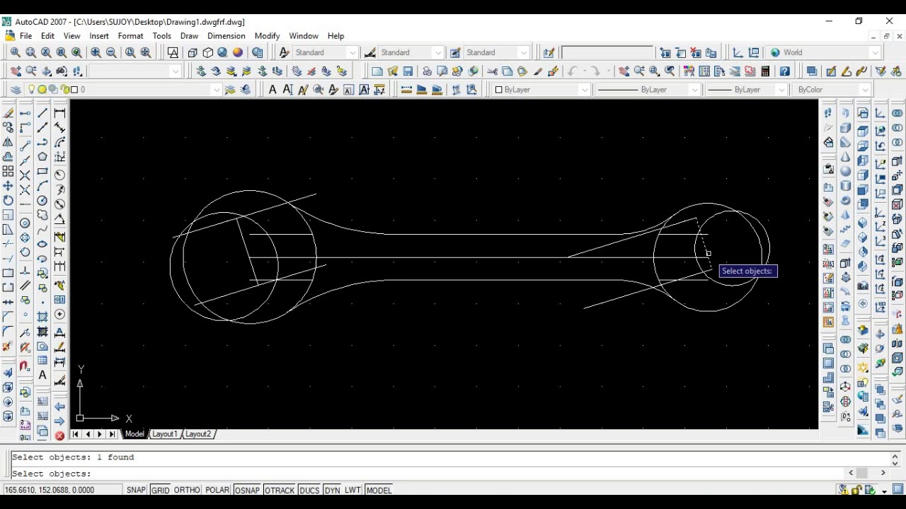 How to Draw a Wrench in AutoCAD YouTube