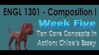 ENGL 1301 Week 5 Video Lecture