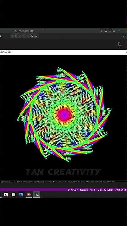 simple turtle graphics design in python #shorts #viral #coding #python ...