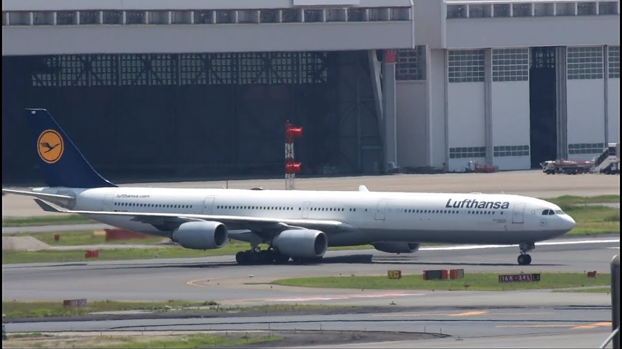 ルフトハンザ エアバス A340 羽田空港に舞い降りる Lufthansa Airbus A340 Haneda Airport Landing Youtube