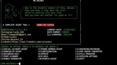 Mr.Holmes - OSINT Tool