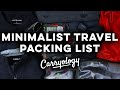 Minimalist travel packing list one bag 16 days