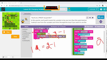Lesson-20 variable with bee of cs fundamental express course, code.org