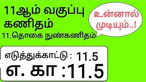 11th Maths Tamil Medium Chapter 11 Example 11.5