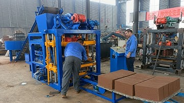 Ghana qtj4-25d fully automatic concrete hollow solid block making machine