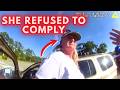 She Refused Every Order During Traffic Stop