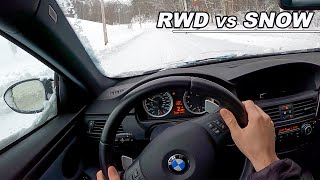 Should You Drive RWD In The Snow? - BMW E92 M3 POV (Binaural Audio) screenshot 2