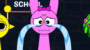 Sprunki Crying 🥺 Sprunki School 🩷🩶💛💚