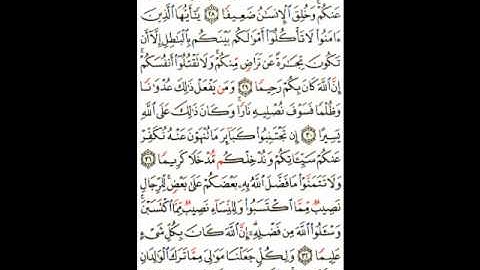 سورة النساء الآيات ( 27 ـ 33 ) ماهر المعيقلي صفحة ( 83 )