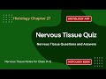 Nervous Tissue Quiz Questions & Answers | Nervous Tissue Notes PDF | Class 9–12 | Ch 27 Quiz | App