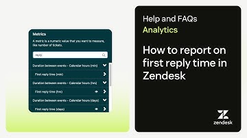 How to report on first reply time in Zendesk