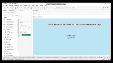 Quick Tip- How to avoid auto selection on click? | Transparent Shape in Tableau | Useful Tableau Tip