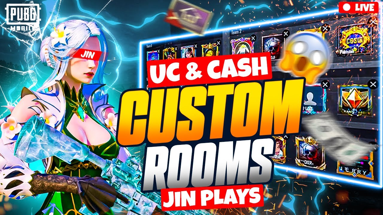 PUBG MOBILE LIVE CUSTOM ROOMS | 500PKR CASH GIVEAWAY | JINPLAYS