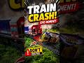 EPIC Mini Train Crash! 😱🚂#toytrain #traincrash #minitrain #diorama #miniature #epiccrash #satisfying