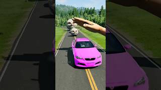 Car race vs Gaint hand slap in the game BeamNG.drive