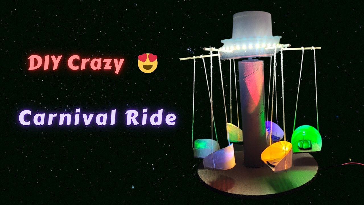 How to Make DIY LED Swing Carnival Ride with DC Motor (Cardboard ...